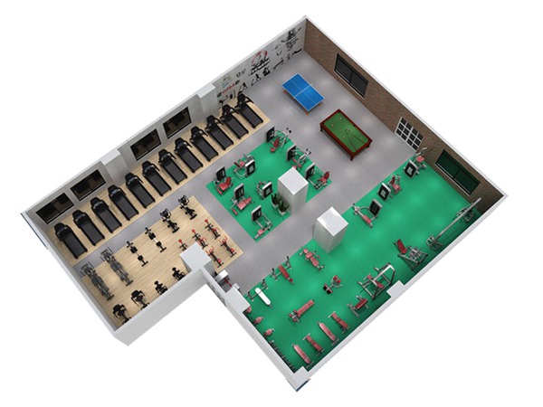 1000平方健身房配置方案-广西南宫NG28体育健身器材有限公司